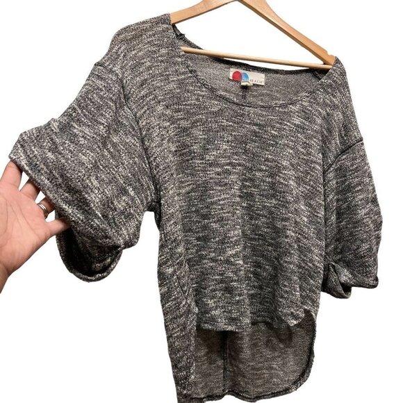 Free People Boxy Oversize Tunic Wide Relax Sleeves Womens Gray Neck Size XS - Picture 4 of 12